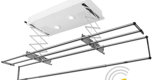 Smart Home Automation Telescopic Rod Clothes Rack Descending Racks Electric  Dryer Rack Ceiling
